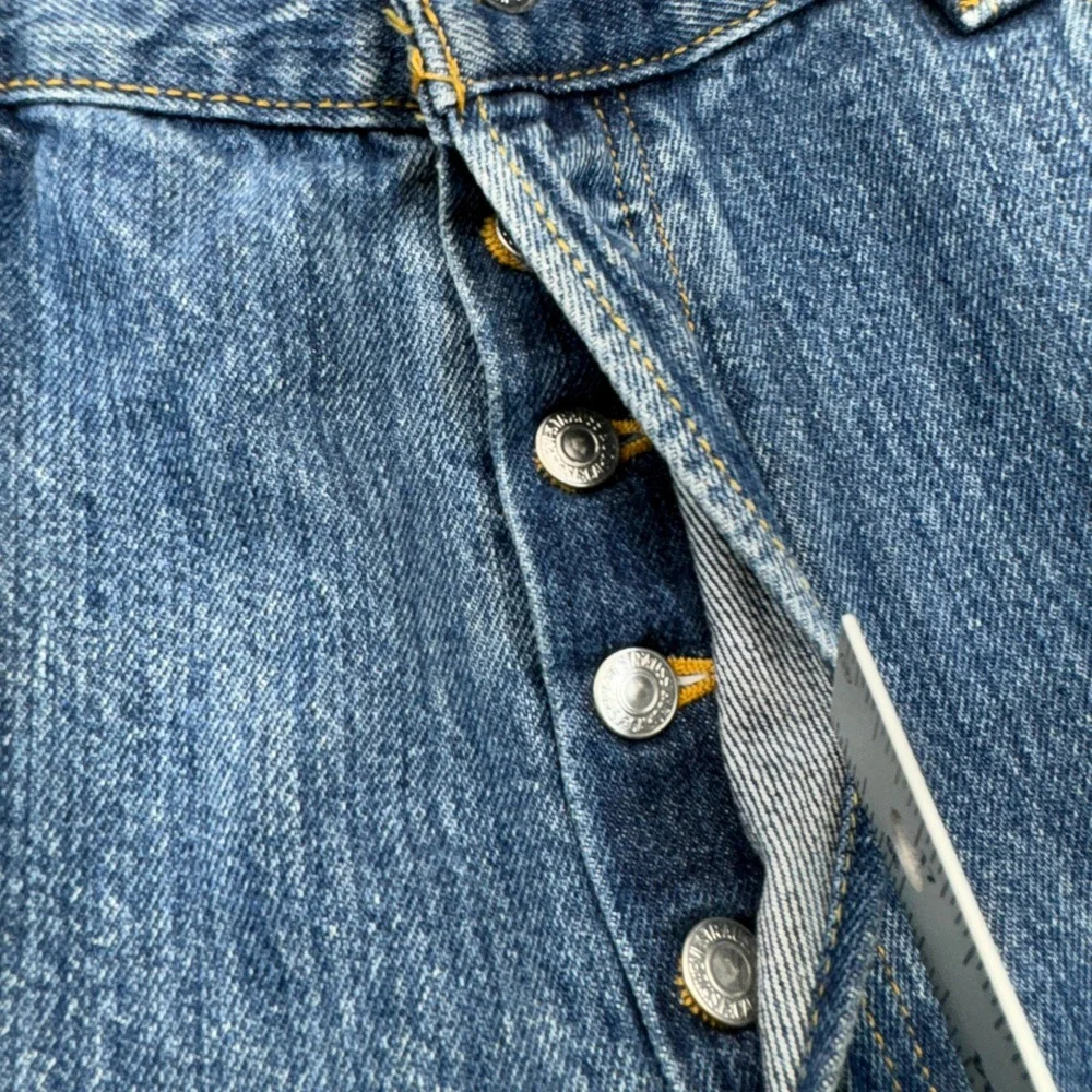 Levis 501 Jeans Mens 36x29 Blue Straight Leg Button Fly Denim Stonewash Original
